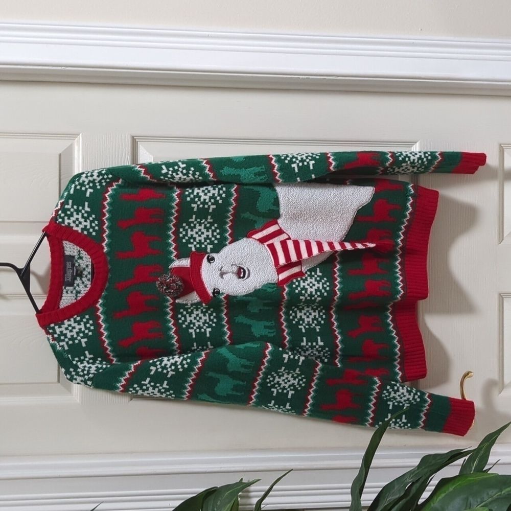 33 Degrees Men's Size XL Ugly Pullover Crew neck Christmas Sweater - Llama